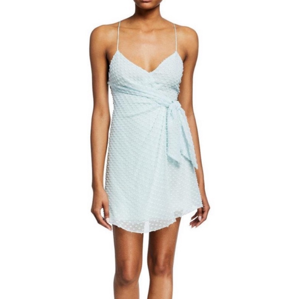 Alice + Olivia Katie Wrap Mini Dress